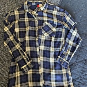 Long tartan shirt